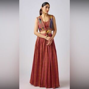 Indian Lehenga with crop jacket